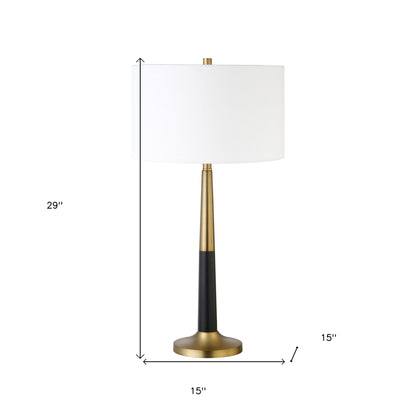 Black & Gold Table Lamp w/ Shade
