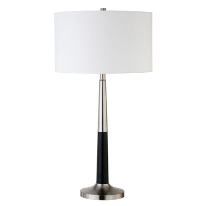 Black & Silver Table Lamp w/ Shade