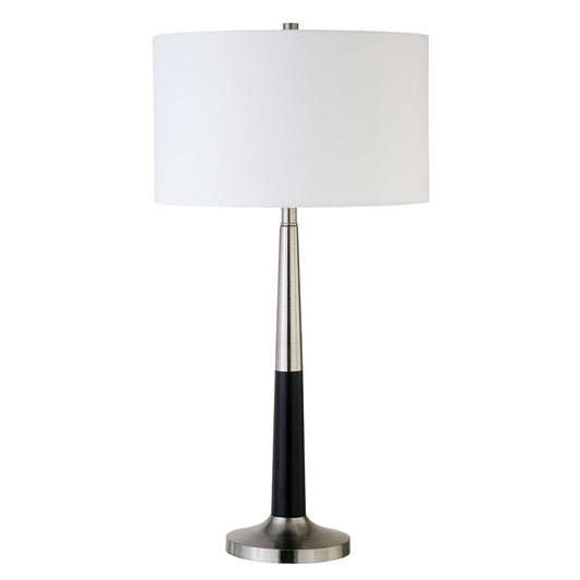 Black & Silver Table Lamp w/ Shade