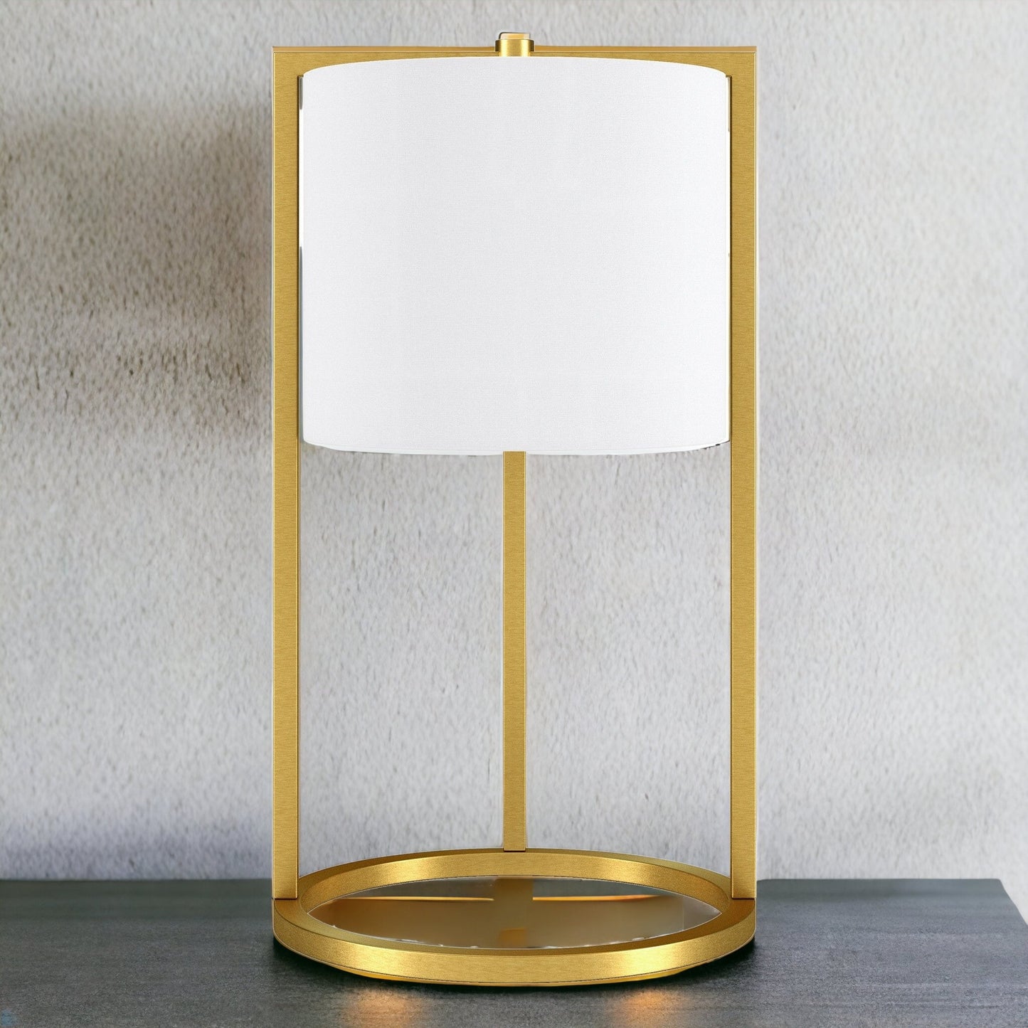 Brass Table Lamp w/ Shade