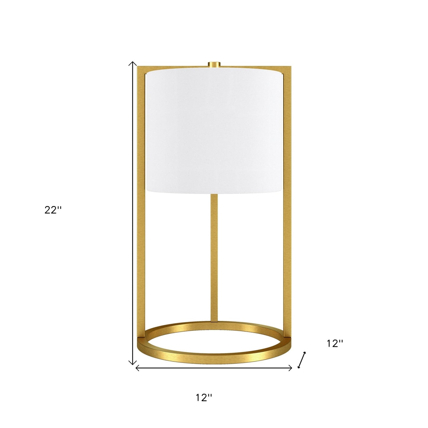 Brass Table Lamp w/ Shade
