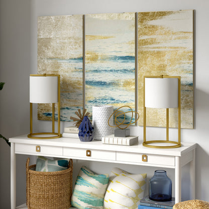 Brass Table Lamp w/ Shade