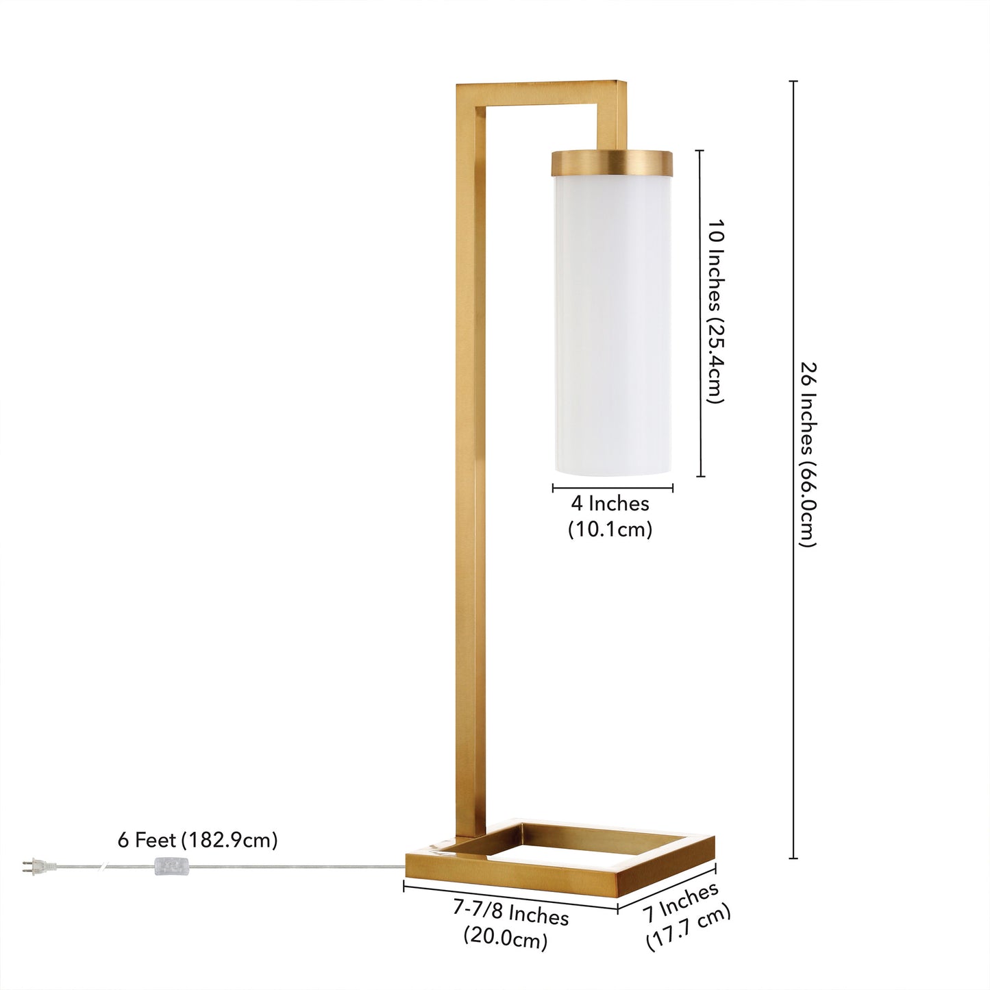 Brass Table Lamp w/ Shade