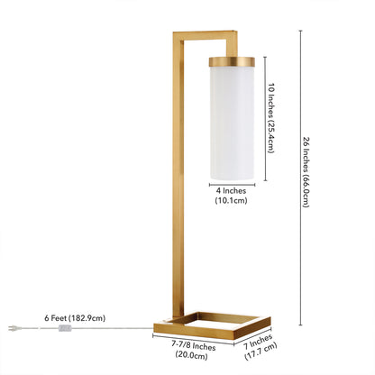Brass Table Lamp w/ Shade