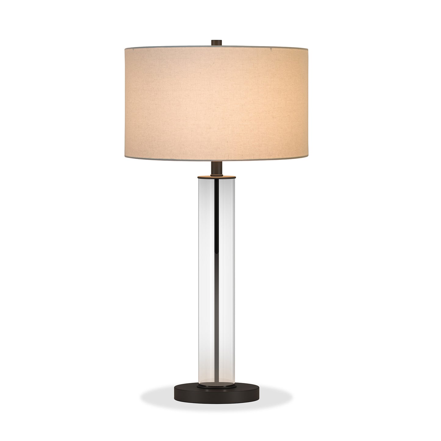 Black Glass Table Lamp w/ Shade