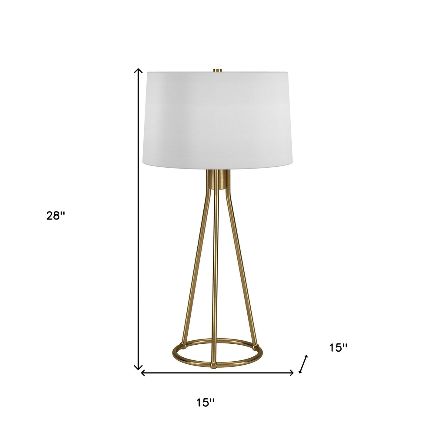 Brass Table Lamp w/ Shade