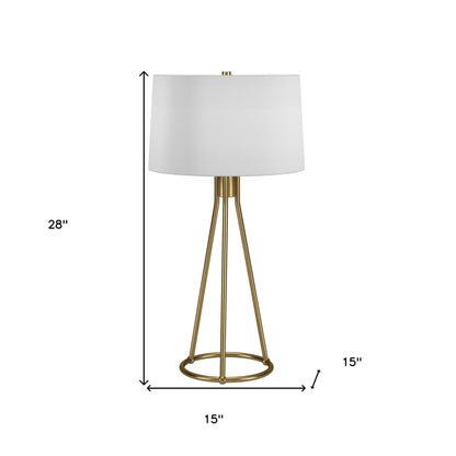 Brass Table Lamp w/ Shade