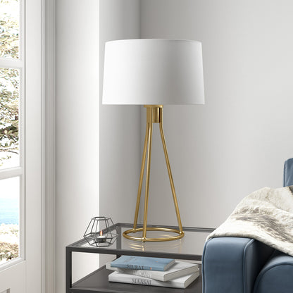 Brass Table Lamp w/ Shade