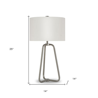 Nickel Table Lamp w/ Shade
