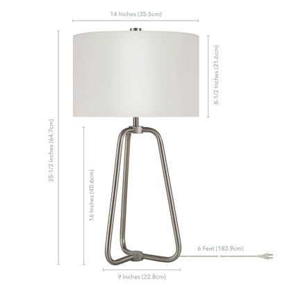 Nickel Table Lamp w/ Shade
