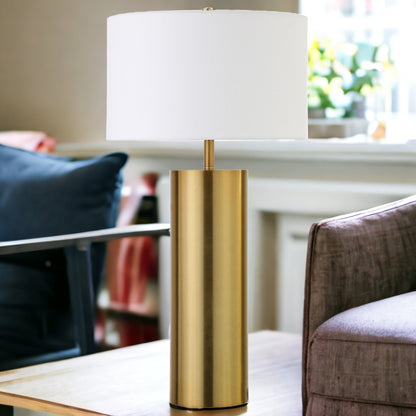 Brass Table Lamp w/ Shade