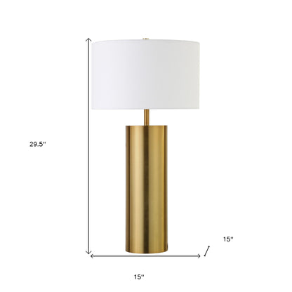 Brass Table Lamp w/ Shade