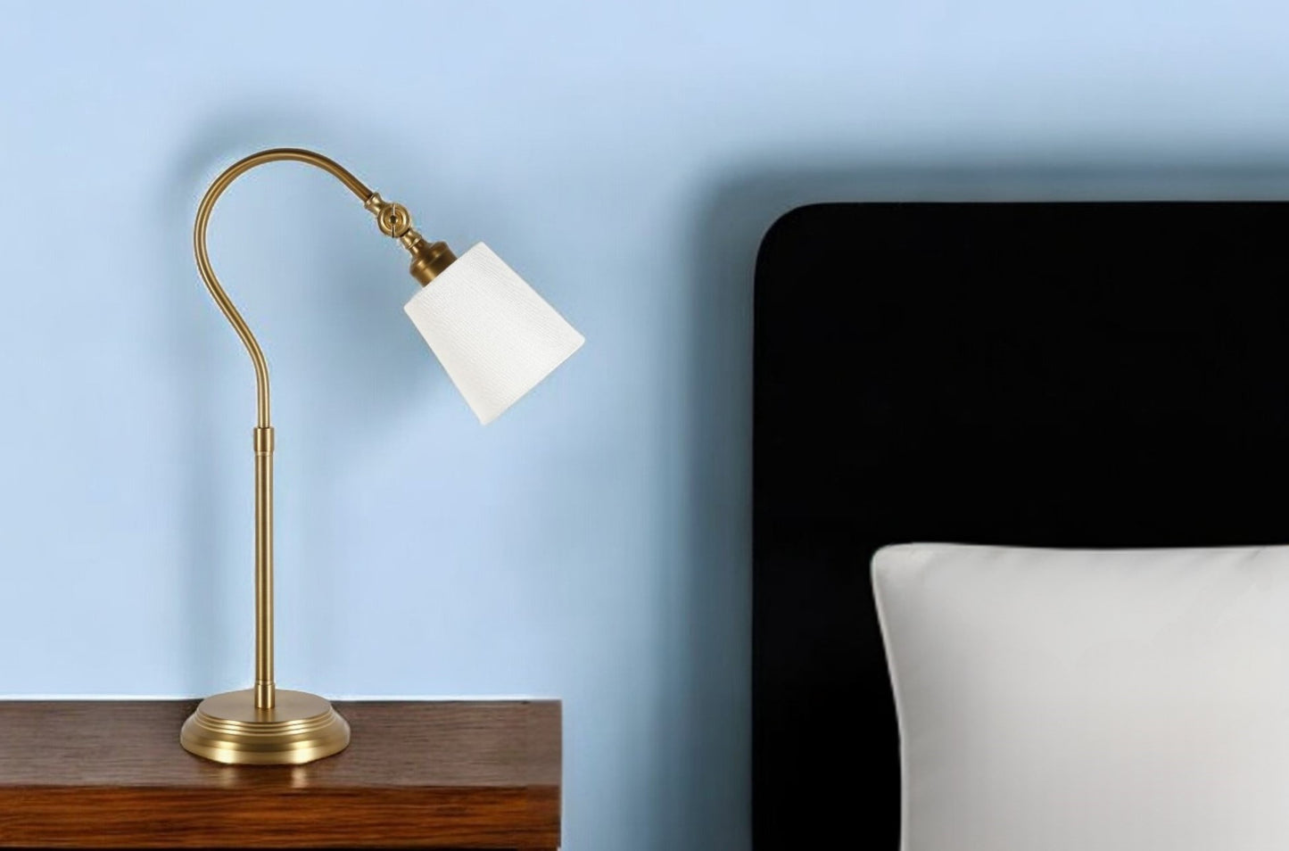 Brass Table Lamp w/ Shade