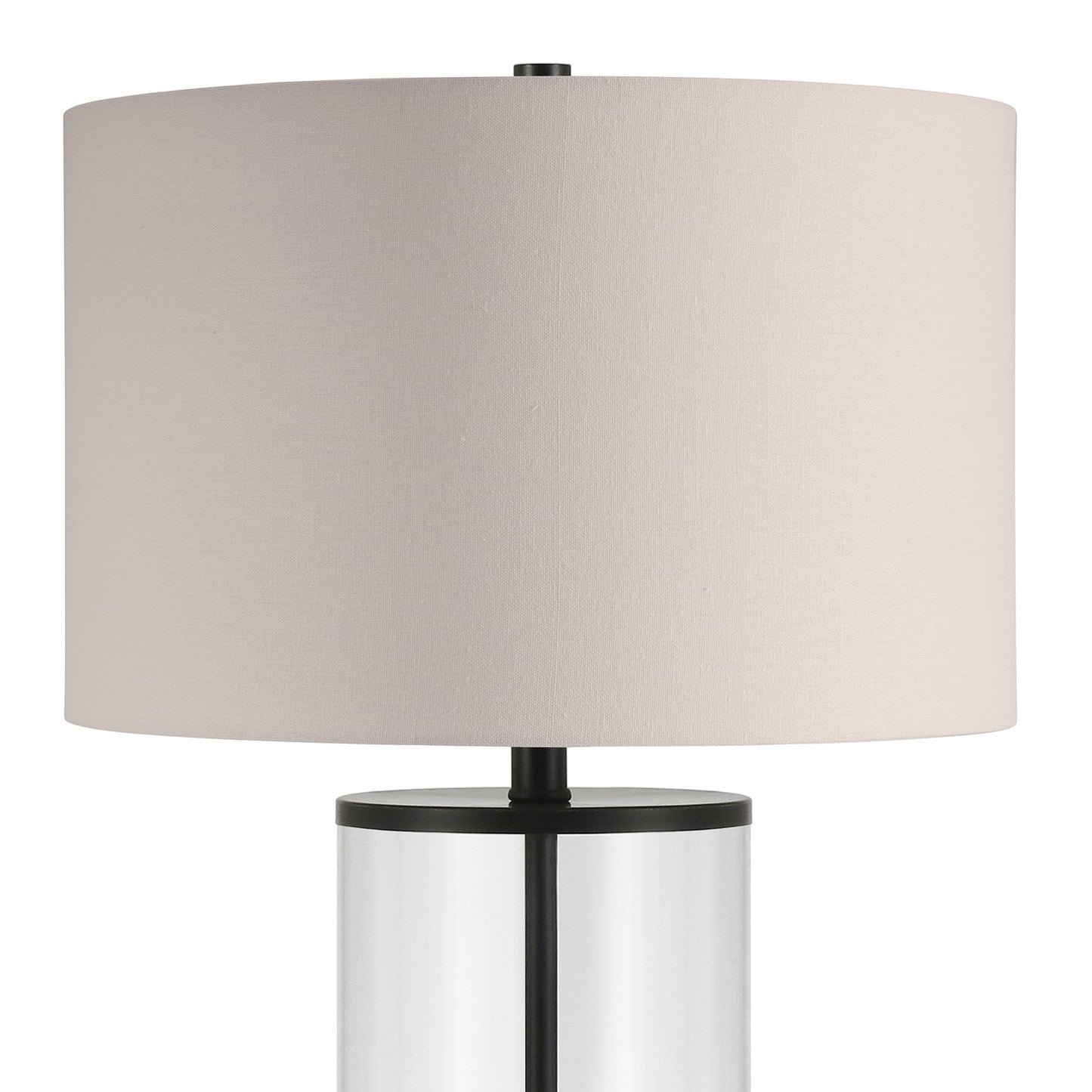 Black Glass Table Lamp w/ Shade