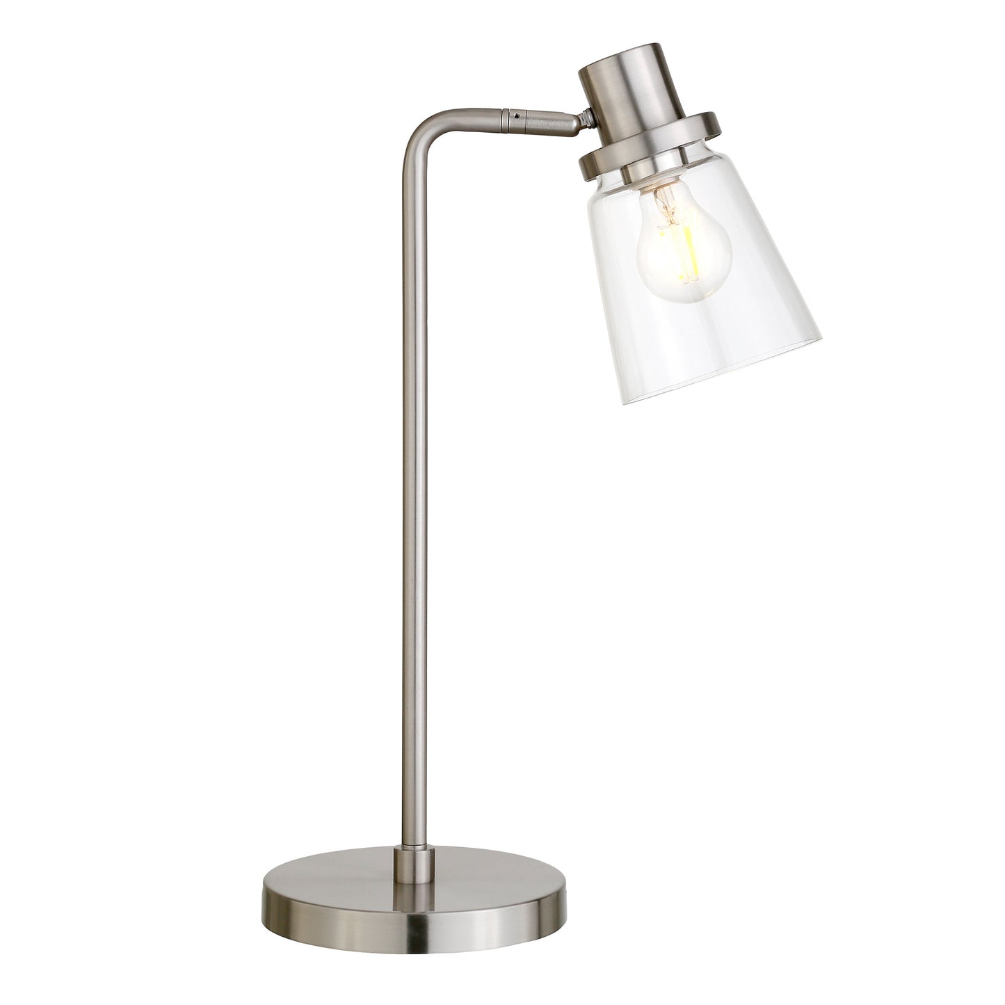 Nickel Table Lamp w/ Clear Shade
