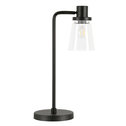 Black Table Lamp w/ Clear Shade