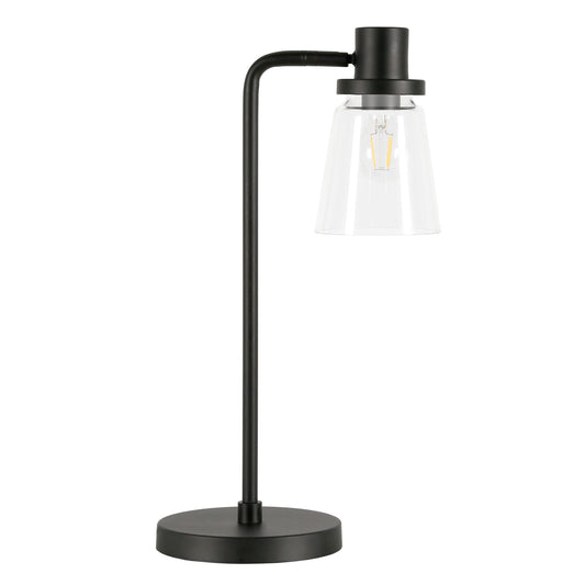 Black Table Lamp w/ Clear Shade