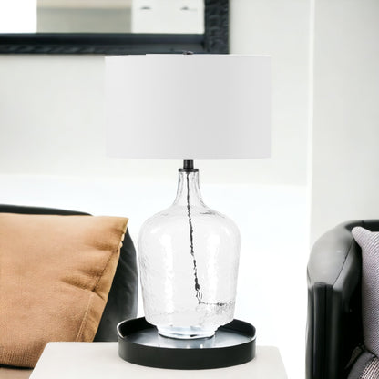 Clear Glass Table Lamp w/ Shade