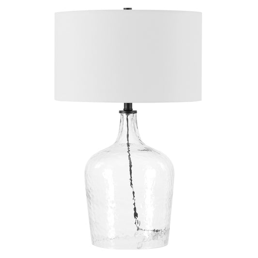 Clear Glass Table Lamp w/ Shade