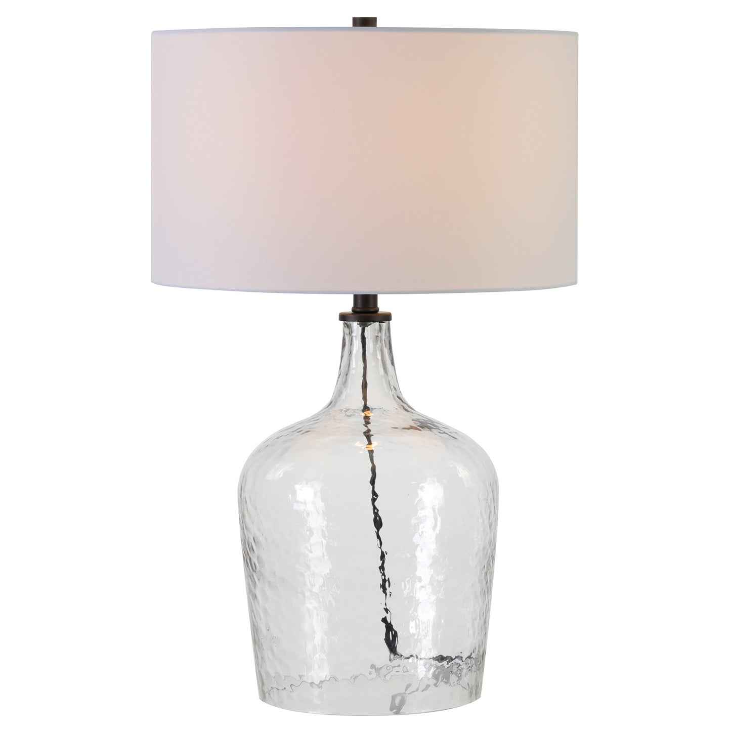 Clear Glass Table Lamp w/ Shade