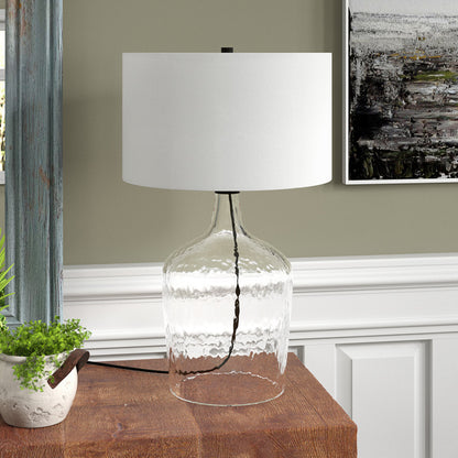 Clear Glass Table Lamp w/ Shade