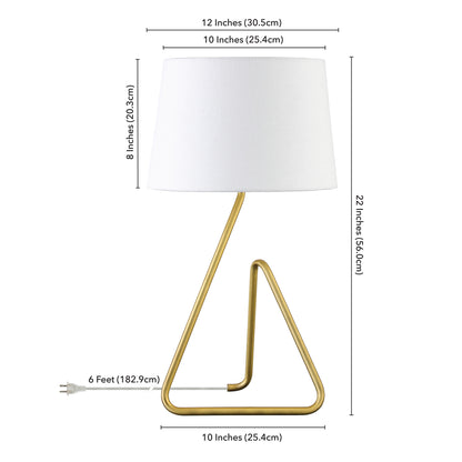 Brass Table Lamp w/ Shade