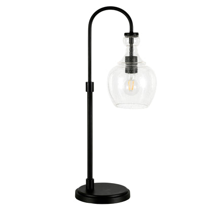 Black Table Lamp w/ Clear Shade
