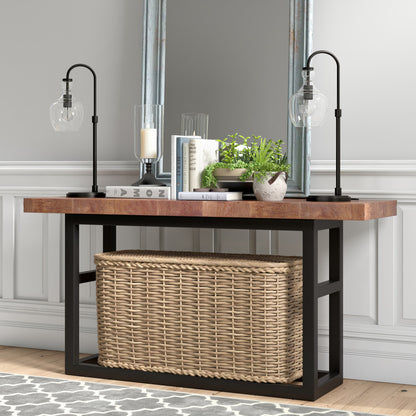 Black Table Lamp w/ Clear Shade