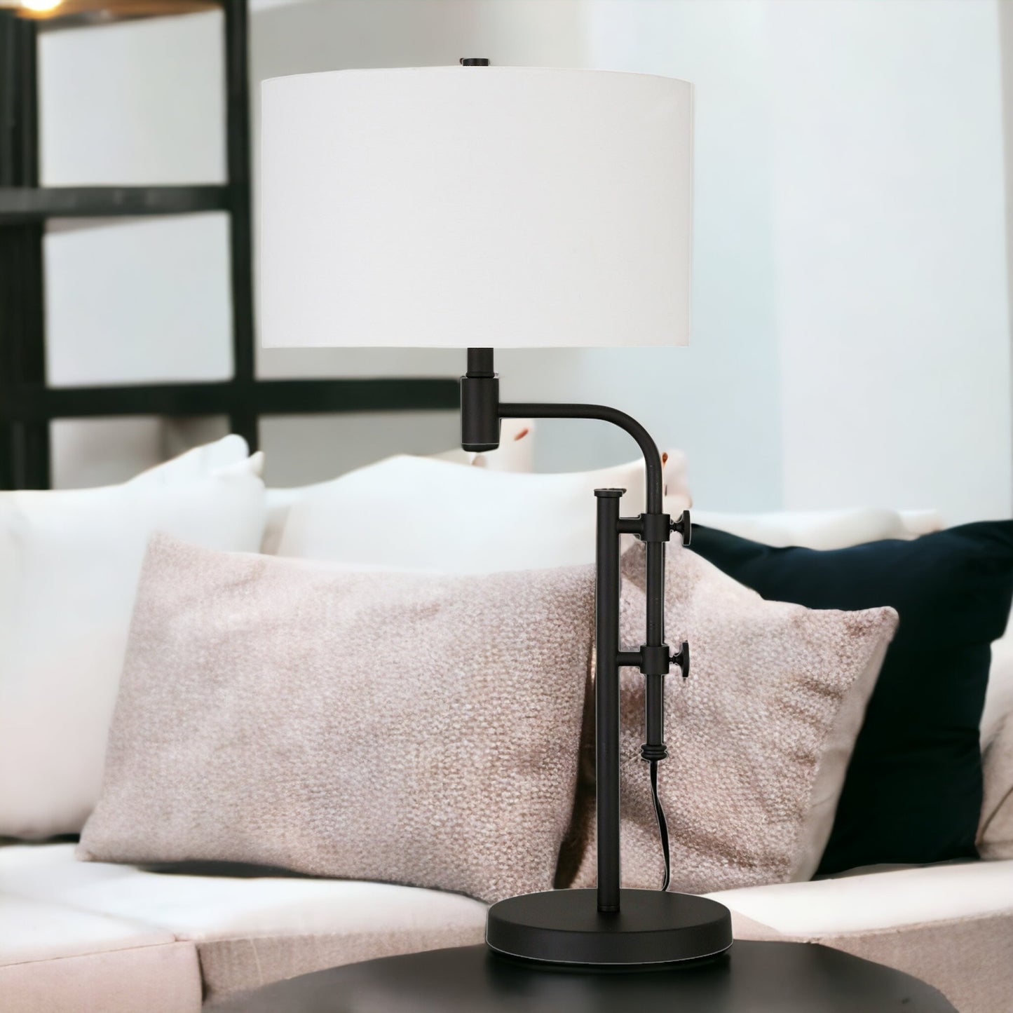 Black Adjustable Table Lamp w/ Shade