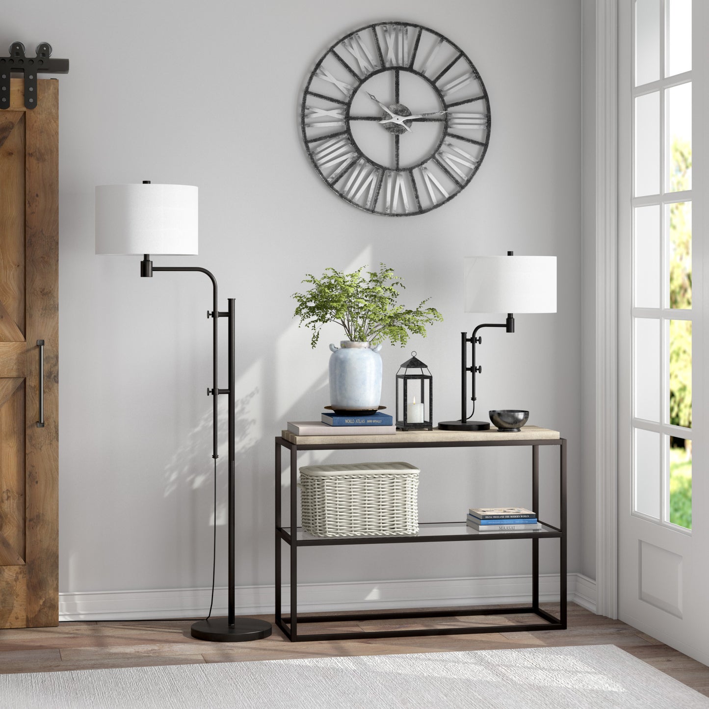 Black Adjustable Table Lamp w/ Shade
