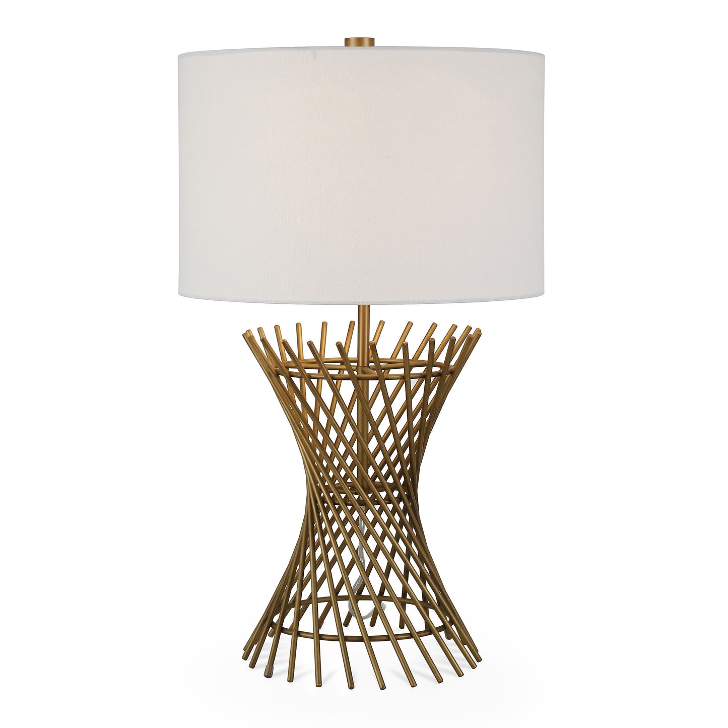 Antiqued Brass Adjustable Table Lamp w/ Shade