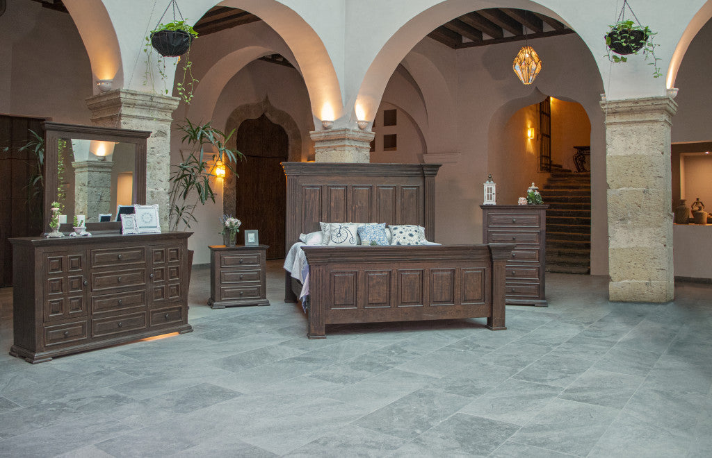 Brown Oak And Grey Mdf Dresser With Led Lights