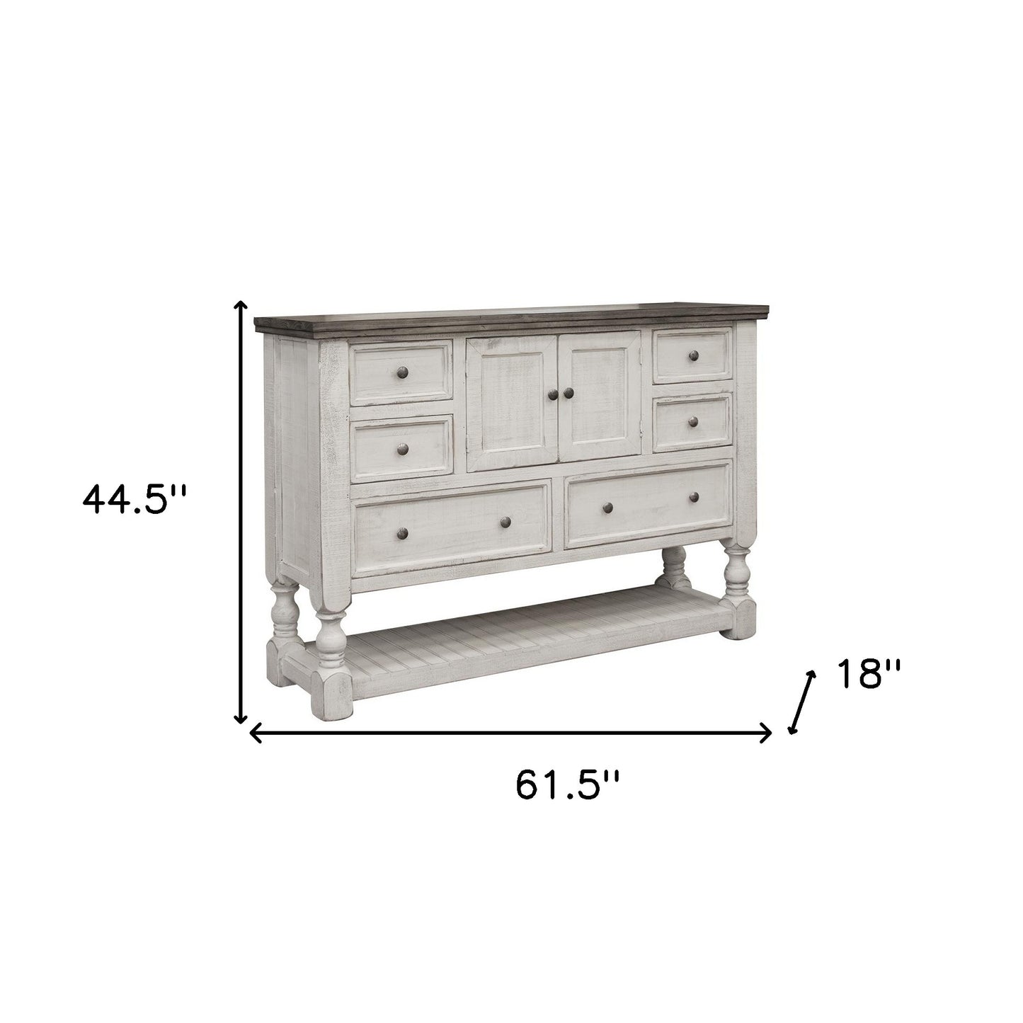 Black And Brushed Bronze Dresser