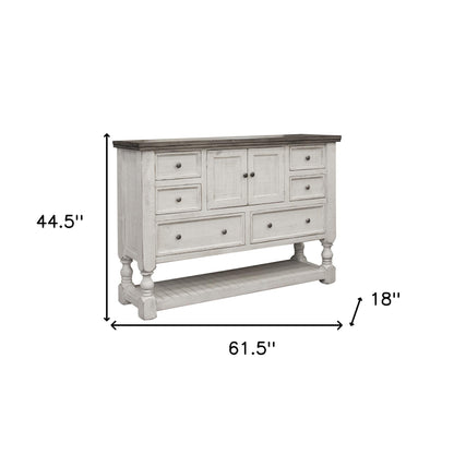 Black And Brushed Bronze Dresser