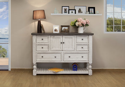 Black And Brushed Bronze Dresser