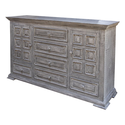 Mirrored Glass And Mdf Dresser With 3 Drawers