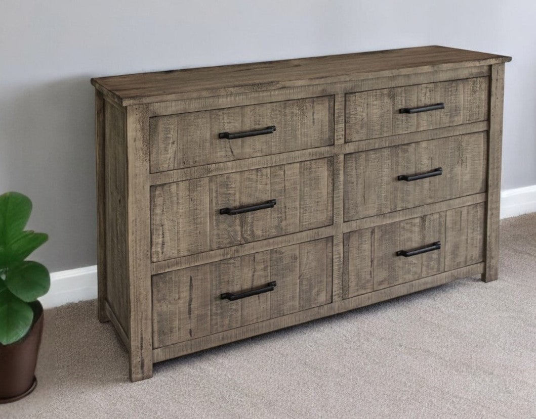 Brown MDF 3-Drawer Dresser