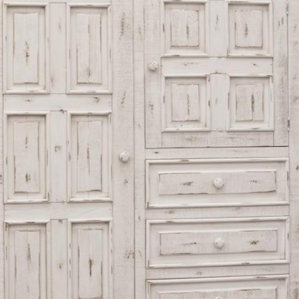 White Solid Wood Three Drawer Gentlemans Chest image 4