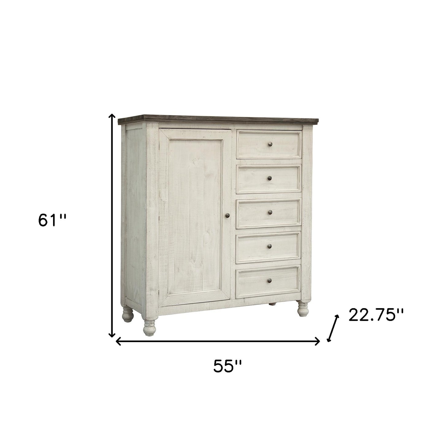Minimalist White 6 Drawer Dresser