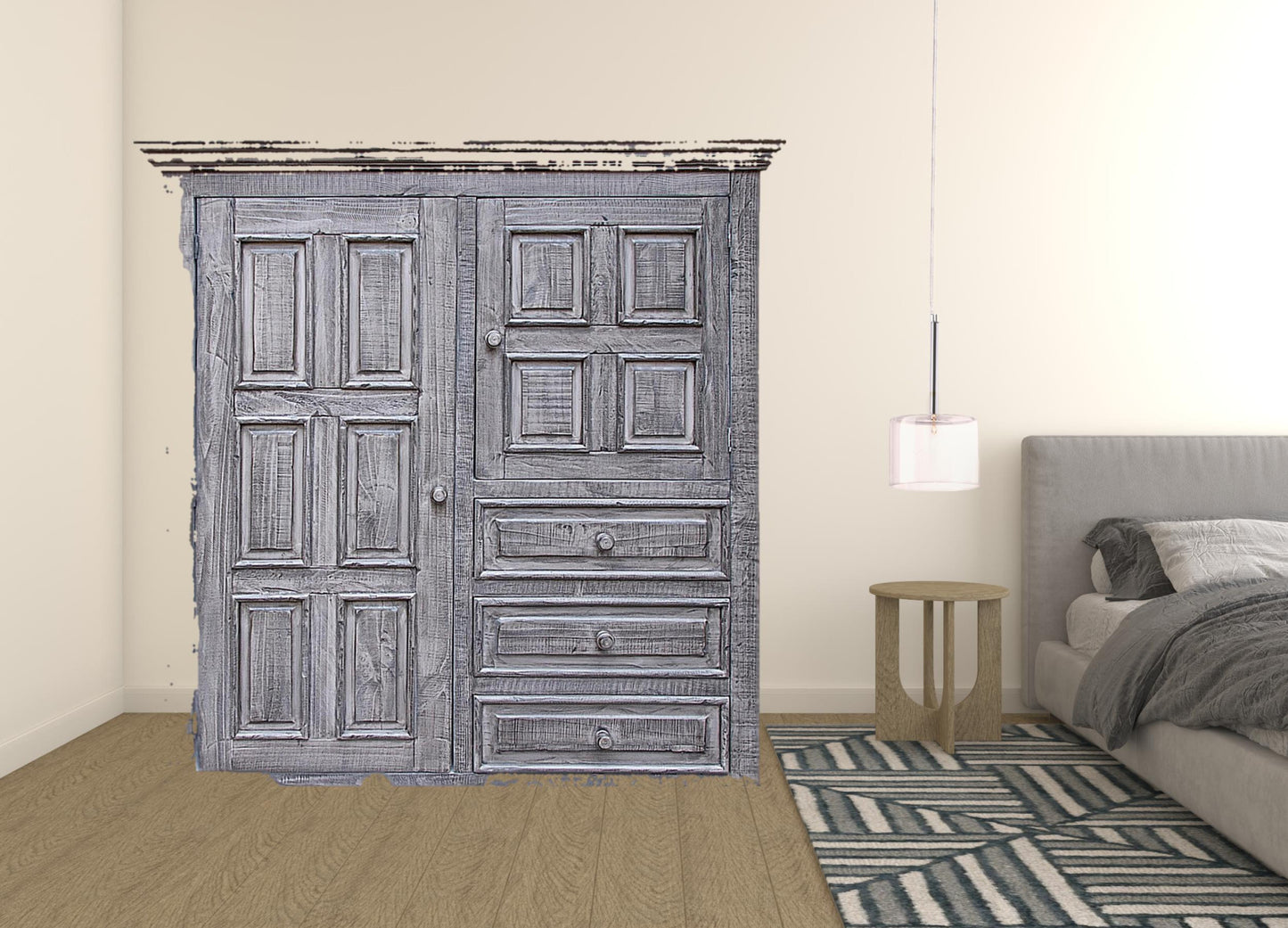 White 6-Drawer Double Dresser