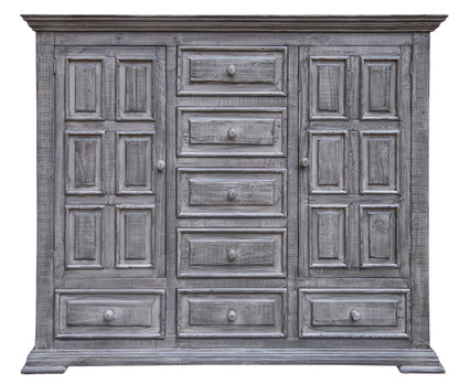 White Mdf And Steel Dresser