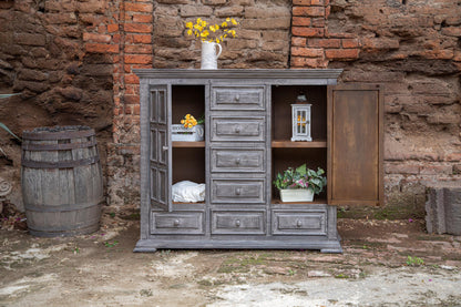 White Mdf And Steel Dresser