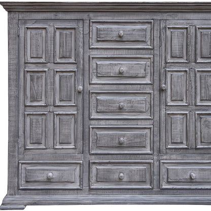 White Mdf And Steel Dresser