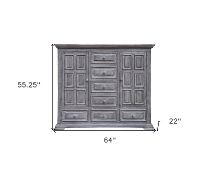 White Mdf And Steel Dresser