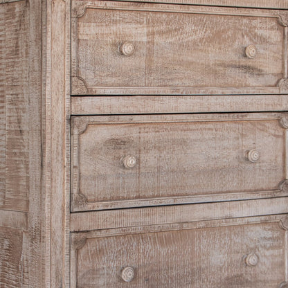 Natural Solid Wood Four Drawer Dresser image 3