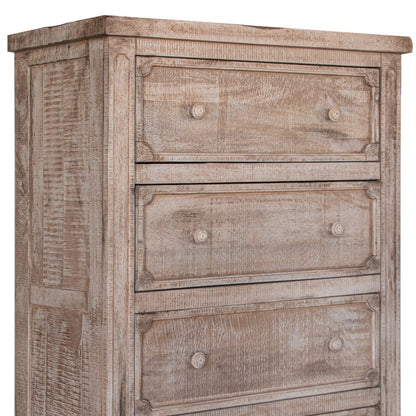 Natural Solid Wood Four Drawer Dresser image 4