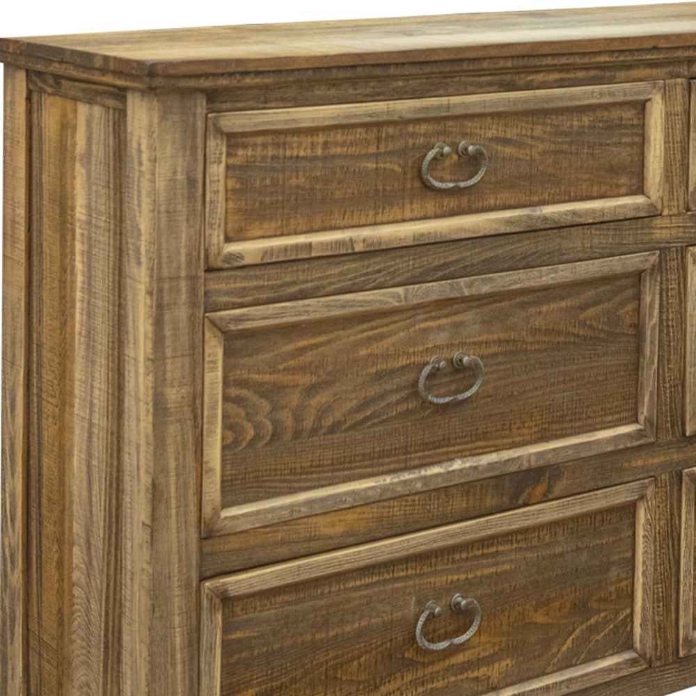 Brown 3-Drawer Double Dresser