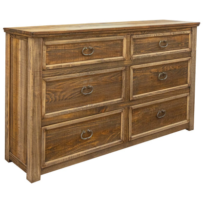 Brown 3-Drawer Double Dresser