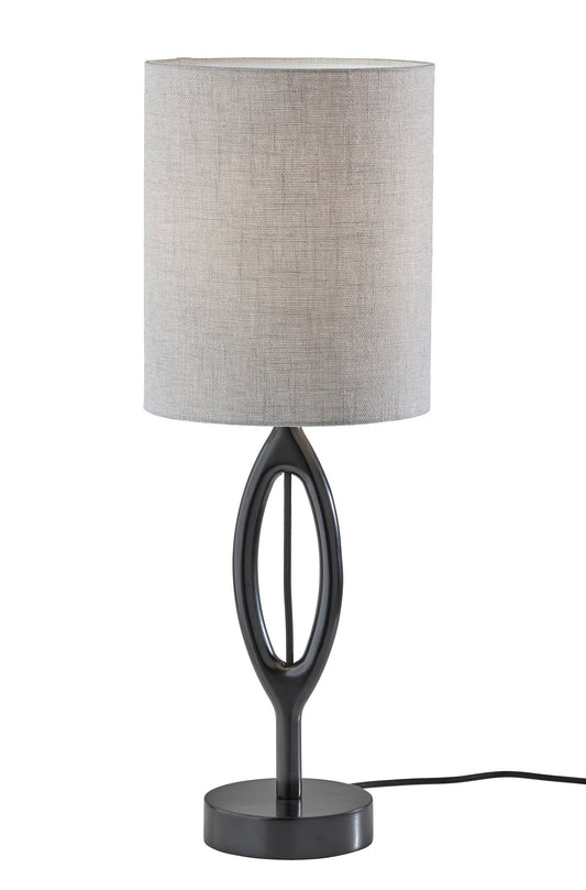 Black Solid Wood Table Lamp w/ Shade