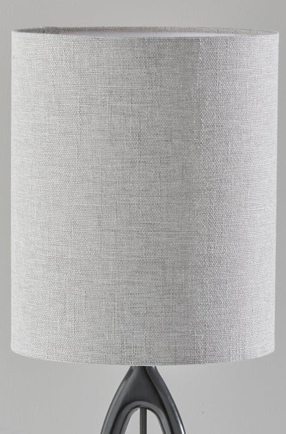 Black Solid Wood Table Lamp w/ Shade